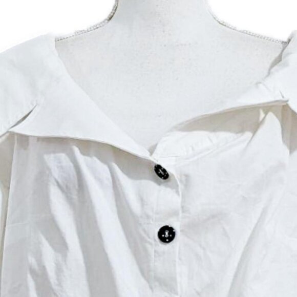 NWT: Anthropologie Maeve Cropped Tie Front Blouse - Picture 6 of 11